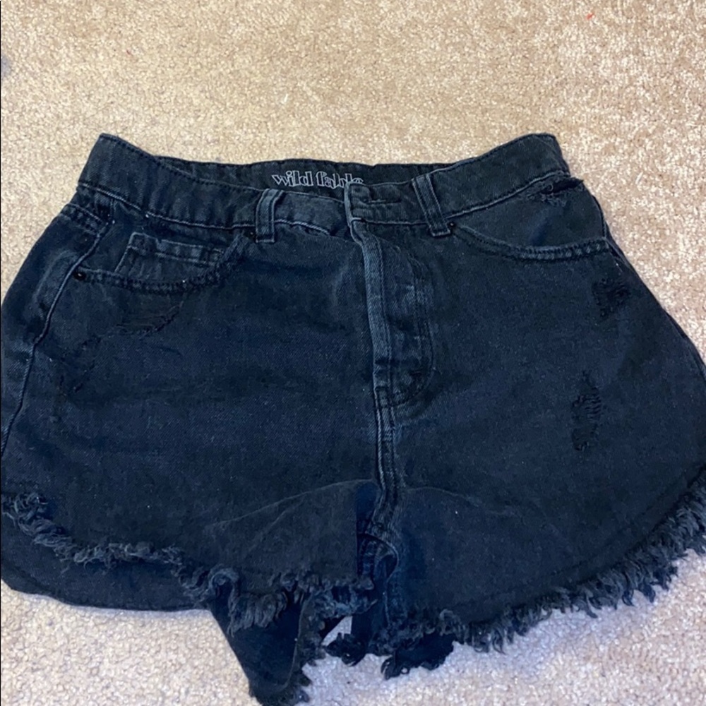 Women’s black jean shorts